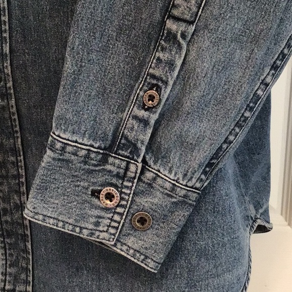 Vintage Harley Davidson denim chambray long sleeve shirt. - Picture 7 of 13